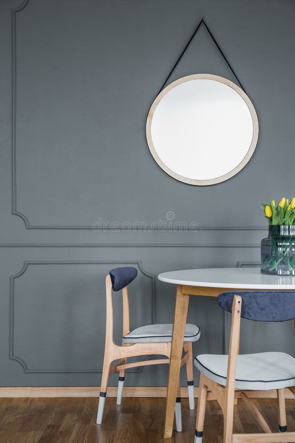 Pink and grey dining room stock photo. Image of apartment 116089386
