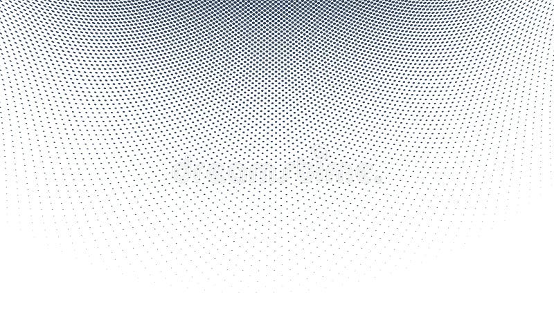Grey dots in 3D perspective vector abstract background, dotted pattern cool design, wave stream of science technology or business vector illustration