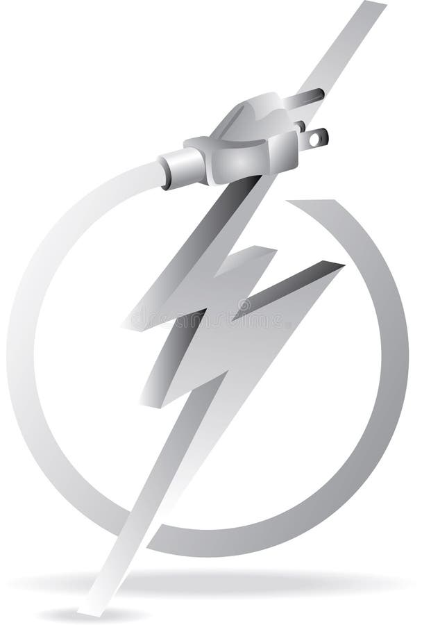 Grey electric plug