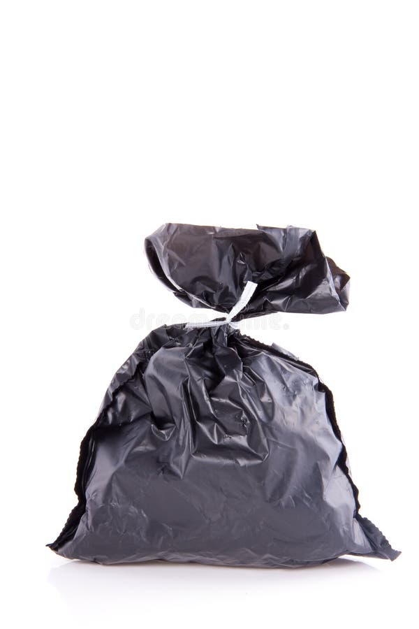 A grey garbage bag stock photo. Image of road, pick, container 15194760