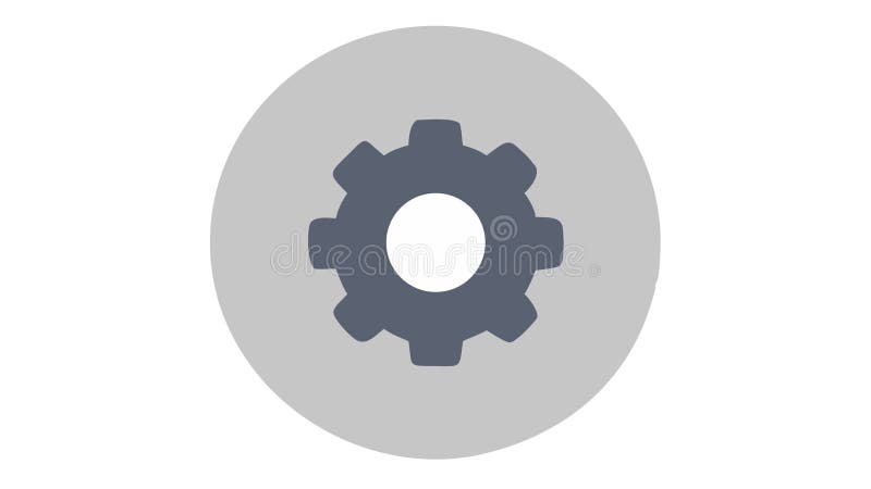 Grey gear or cog icon, indicating settings or processes , vector design Generative AI royalty free illustration