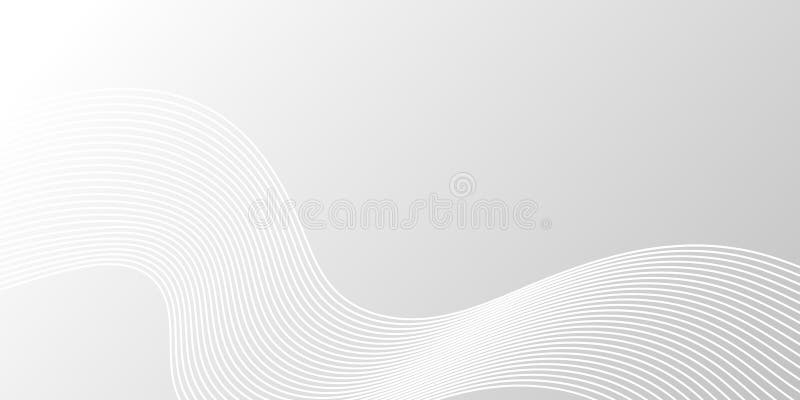 Grey gradient background with line waves. Minimal smooth elegant grey backdrop. Abstract motion wavy lines, dynamic. Smooth elegant grey backdrop. Abstract motion wavy lines, minimalist dynamic design for banner, ads, poster, cover, social media.