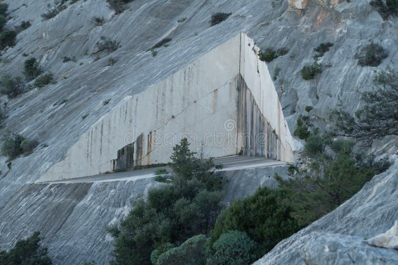 Grey Limestone Marble Rock in Cut Stock Photo Image of granite, rough