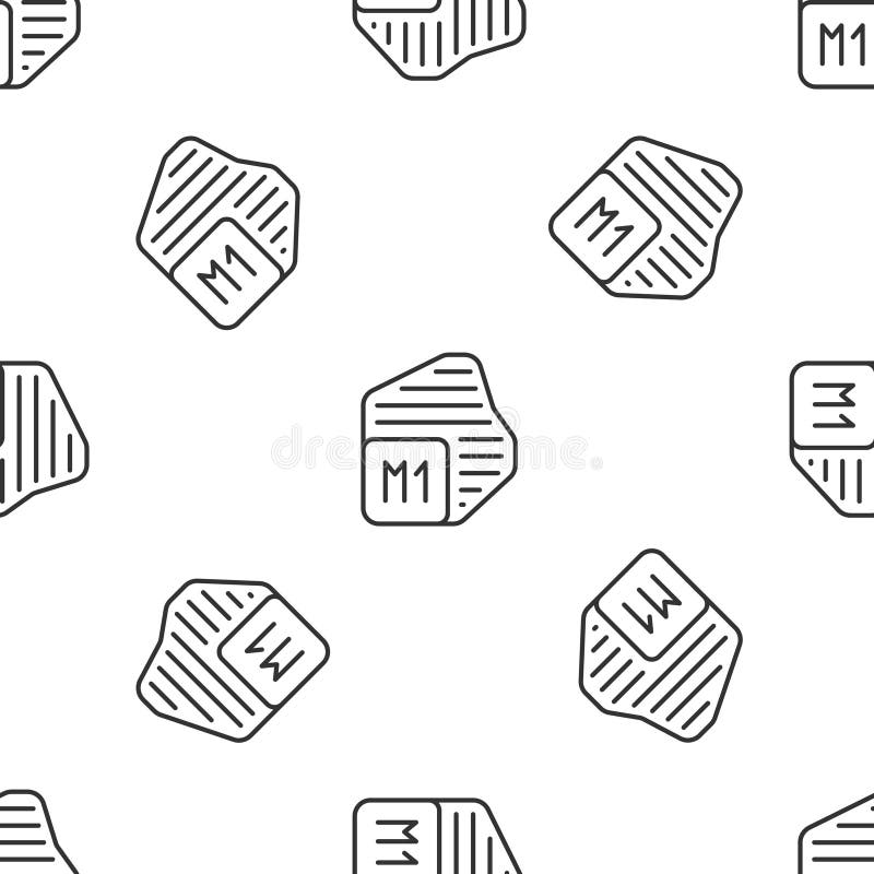 Grey line Processor icon isolated seamless pattern on white background. CPU, central processing unit, microchip vector illustration
