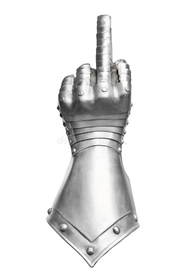 Grey Metal Finger Gauntlet