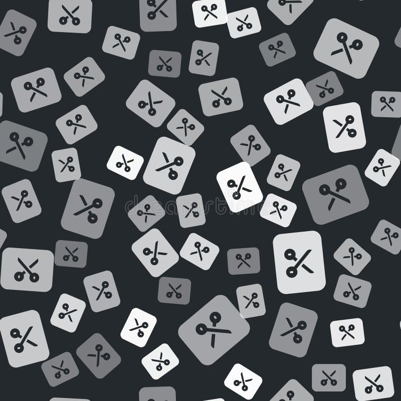 Grey Music or Video Editing Icon Isolated Seamless Pattern on Black  Background. Vector Stock Vector - Illustration of video, entertainment:  222425804