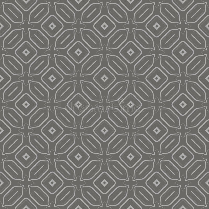 Grey Ornamental Seamless Line Pattern Stock Vector Illustration of