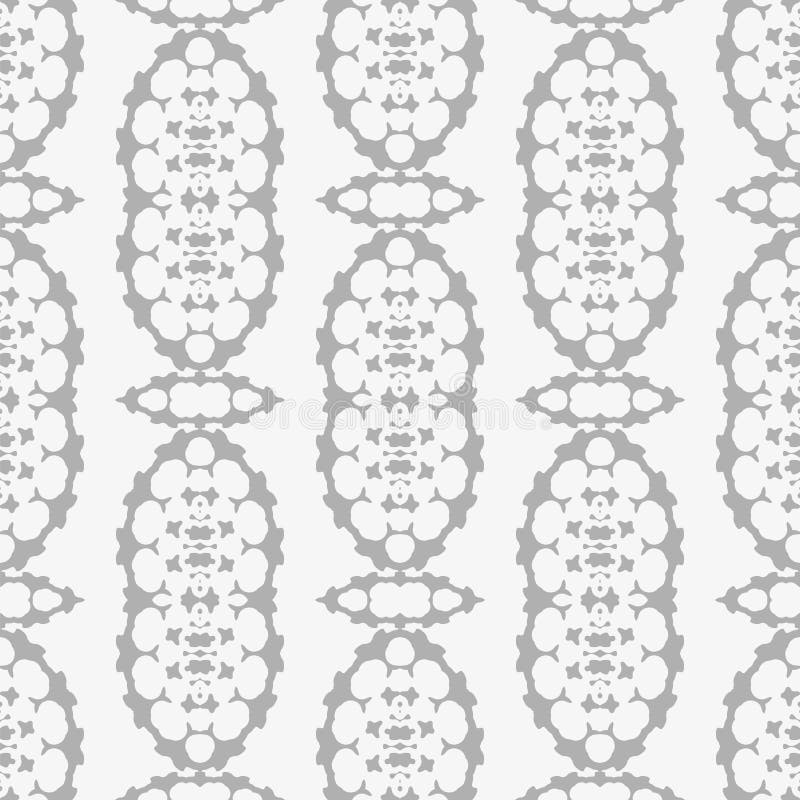 Grey Ornamental Seamless Pattern. Endless Texture. Oriental Geometric