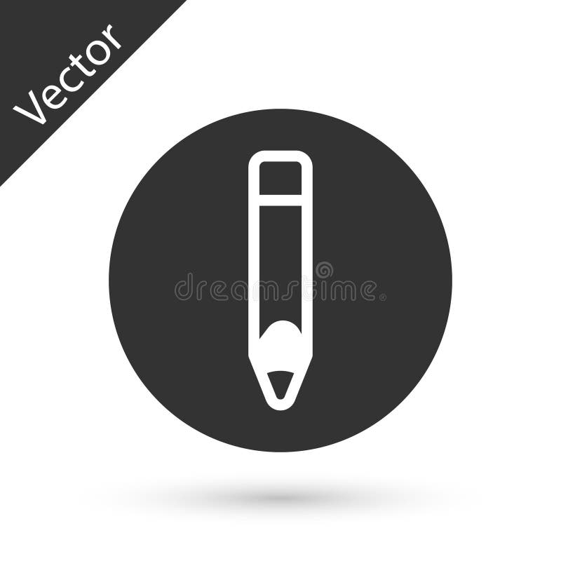 Grey Pencil icon isolated on white background. Drawing and educational tools. School office symbol. Vector