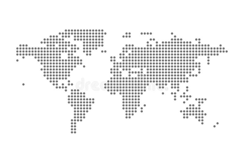 Grey Political World Map Vector isolated Illustration stock illustration Grey Political World Map Vector isolated Illustration stock illustration