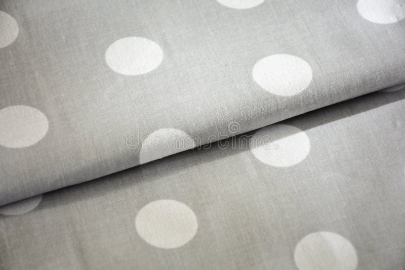 Grey Fabric Background White Polka Dots Stock Photos Free & Royalty