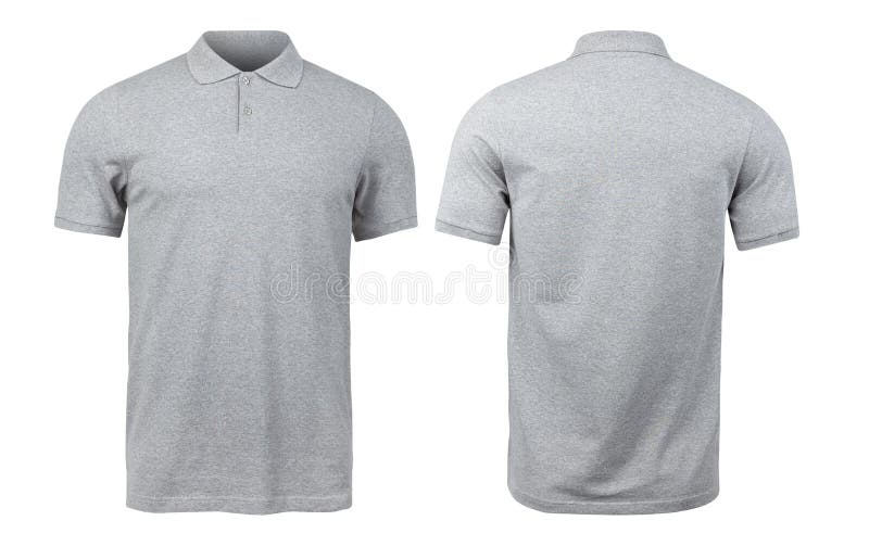 Blank Grey T-shirts Front And Back Stock Image - Image of wear ...