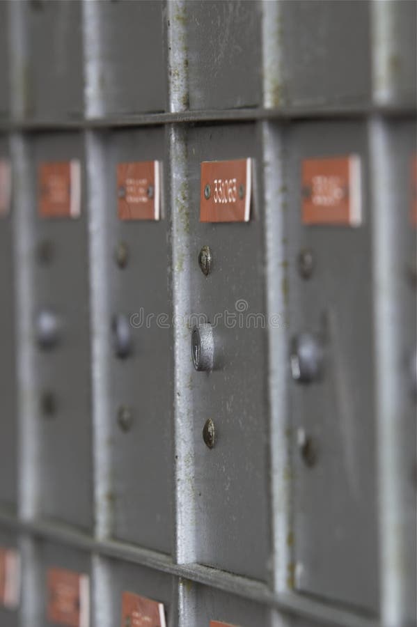 Grey Post Box 1 stock image