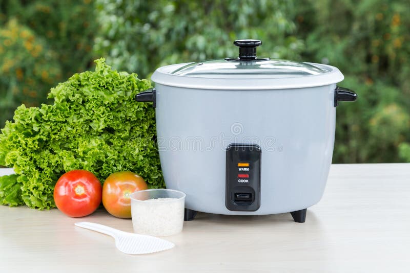 Grey rice cooker royalty free stock images