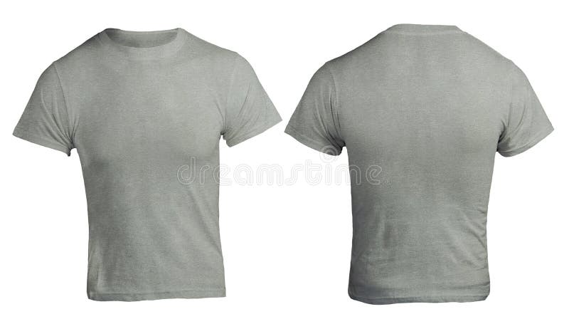 Gray T Shirt Front And Back