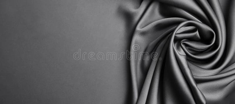 Grey Silk Fabric As Background, Top View with Space for Text. Banner Design  Stock Image - Image of seamless, pattern: 233539485