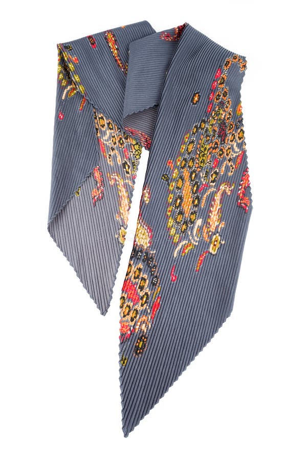 Grey Silk Scarf with Colors Stock Photo - Image of grey, black: 41001180