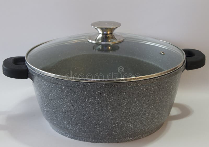 Silver cooking pot stock image. Image of cookware, gray 21741857