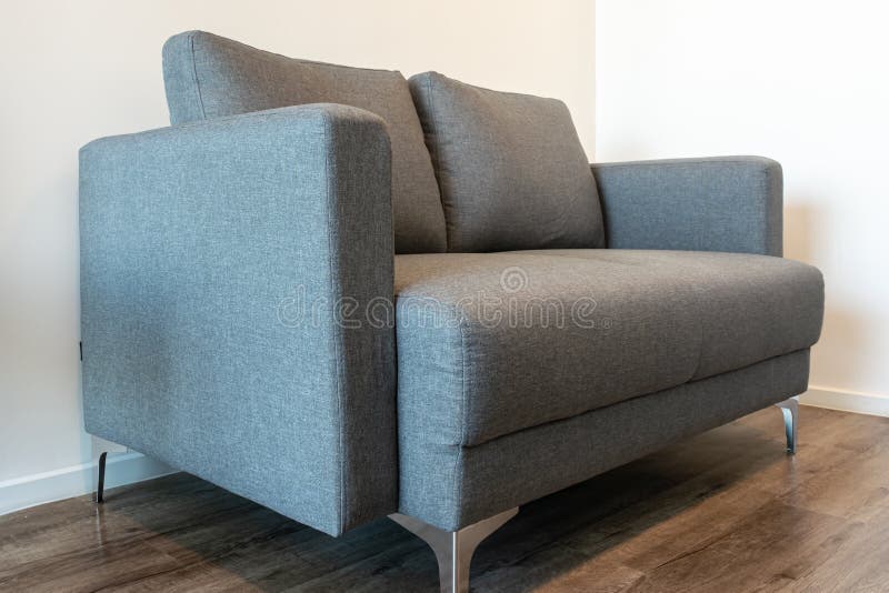 A grey sofa bed stock image. Image of fabric, furniture 152544473
