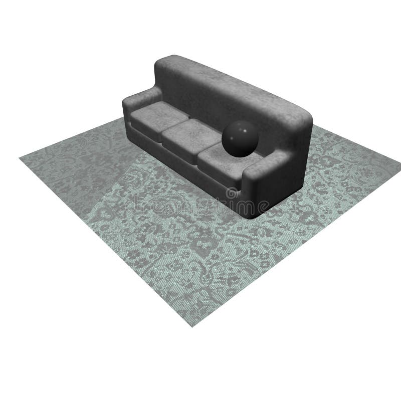 Grey sofa royalty free illustration