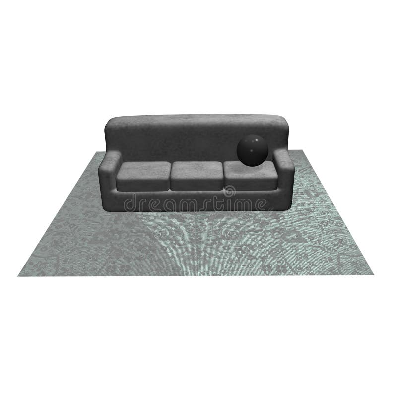 Grey sofa vector illustration