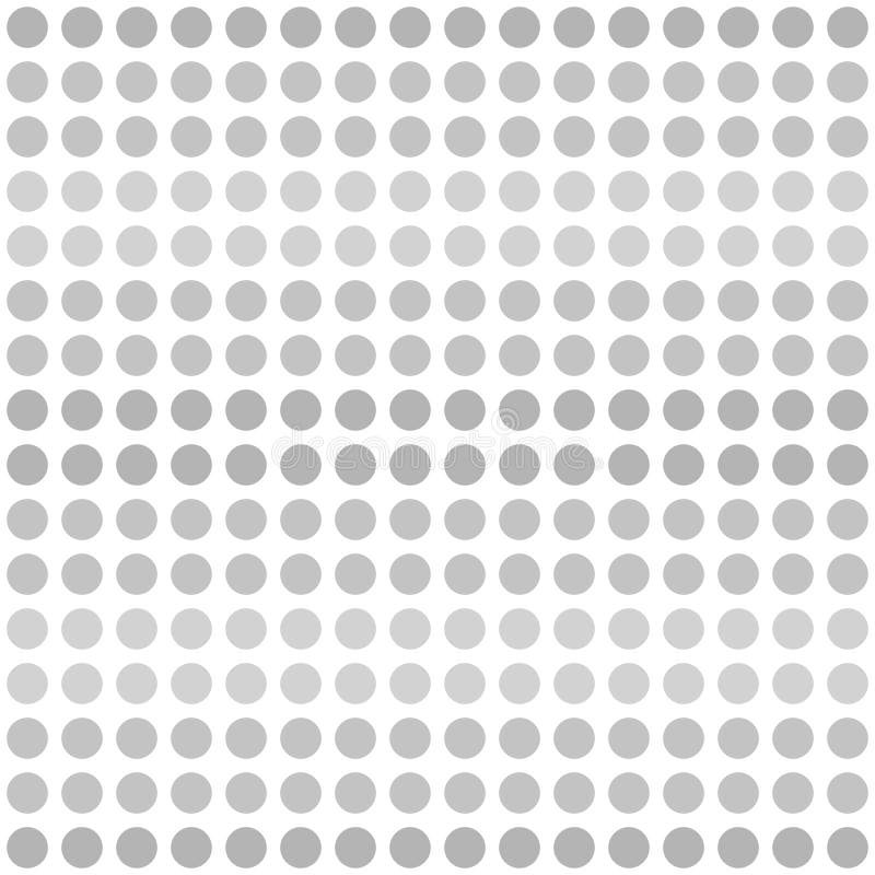 Grey Striped Polka Dot Pattern. Seamless Vector Background Stock Vector