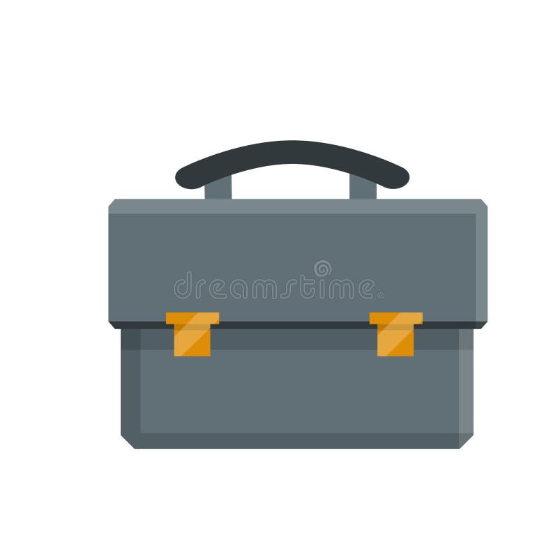 Grey Suitcase. Cartoon Flat Illustration Stock Vector - Illustration of  business, equipment: 182546481