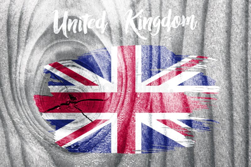 Grey Wall with Draw Brush United Kigdom Stock Illustration