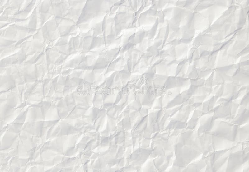 Textured Blank Crumpled Paper Of White Color Stock Photo