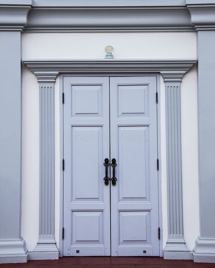 Grey wood door stock image. Image of design, handle, detail 61731613