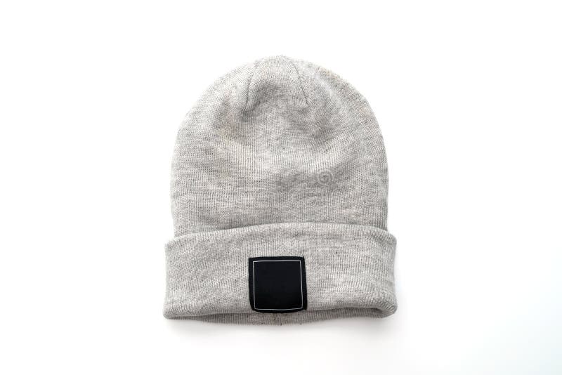 Grey wool hat stock photo. Image of mock, personal, closeup - 150974306