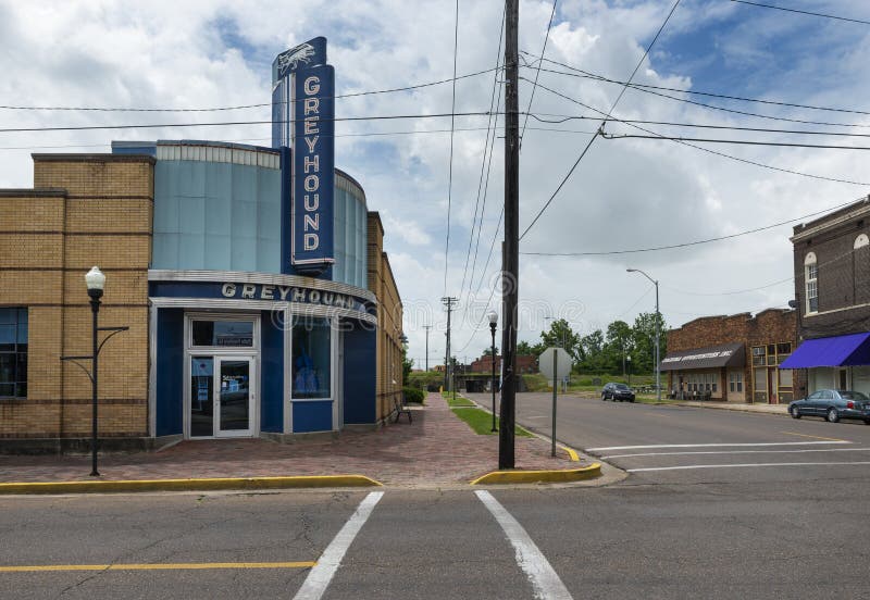 The Greyhound bus station at Clarksdale, Mississippi royalty free stock photo The Greyhound bus station at Clarksdale, Mississippi royalty free stock photo