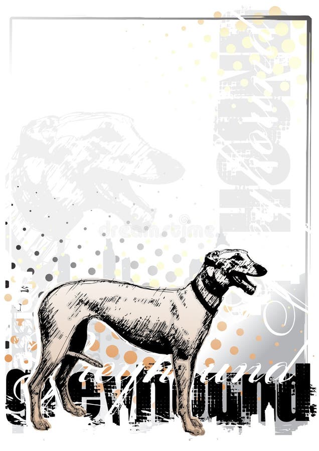 Greyhound on the vertical poster