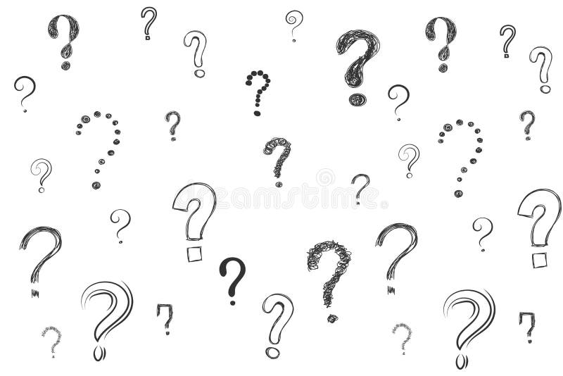 Gribouillage de point d'interrogation. illustration stock