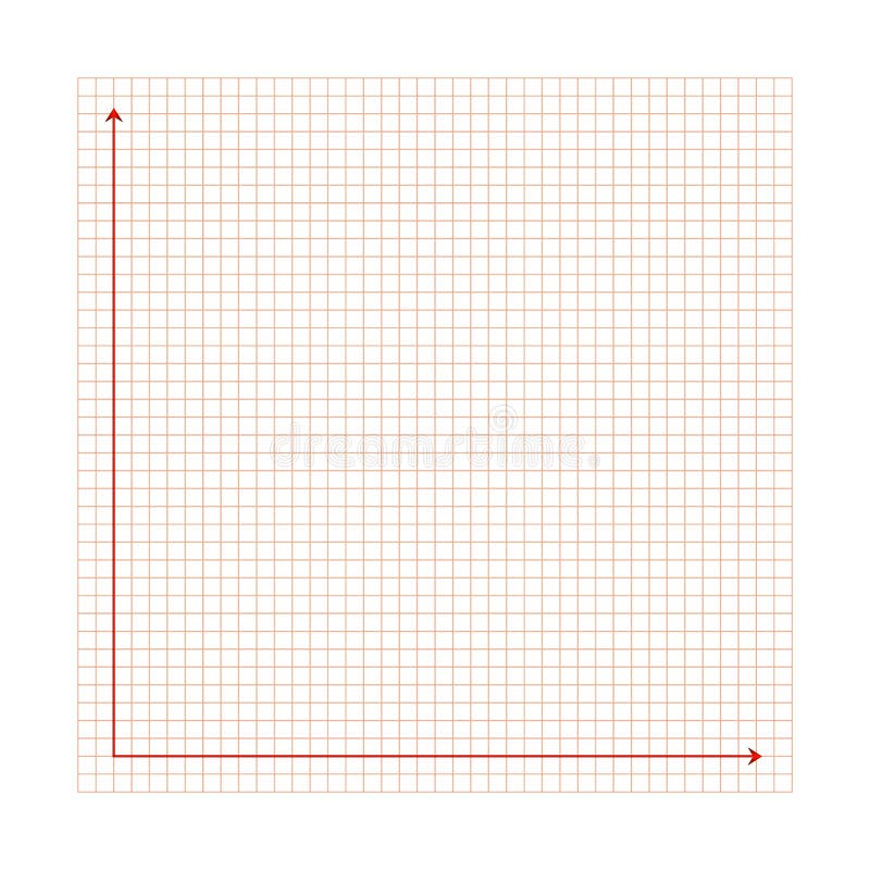 Grid Paper. Mathematical Graph. Cartesian Coordinate System With Xaxis