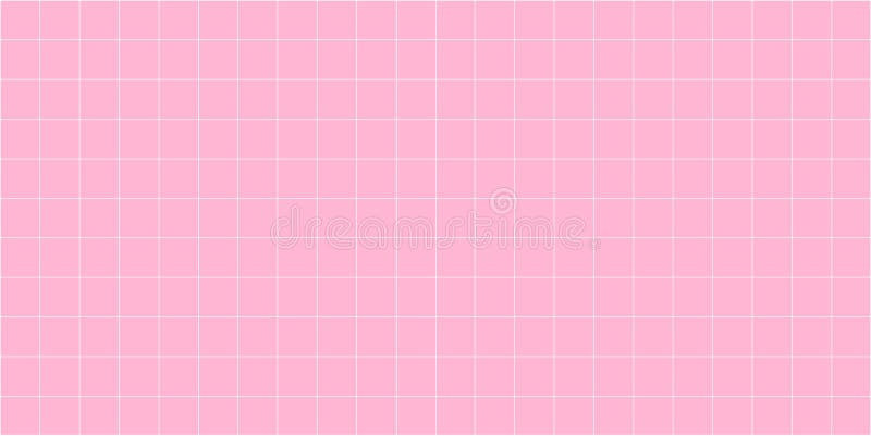 Grid square graph line full page on pink paper background, paper grid square graph line texture of note book blank, grid line on vector illustration