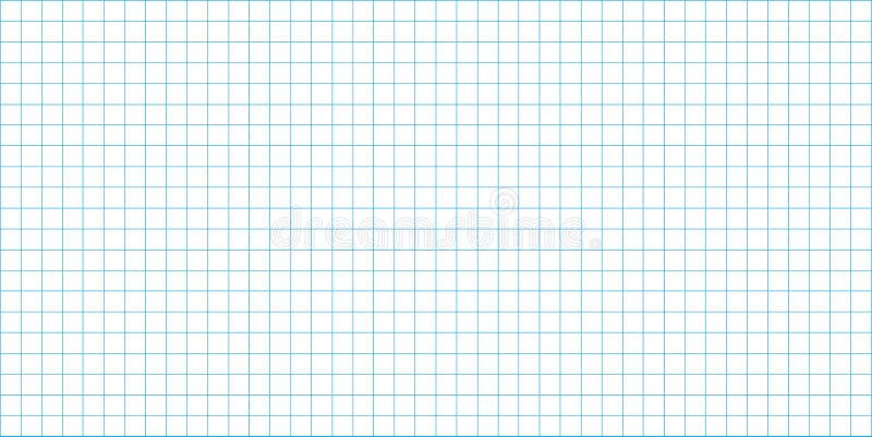 Grid square graph line full page on white paper background, paper grid square graph line texture of note book blank, blue grid stock illustration