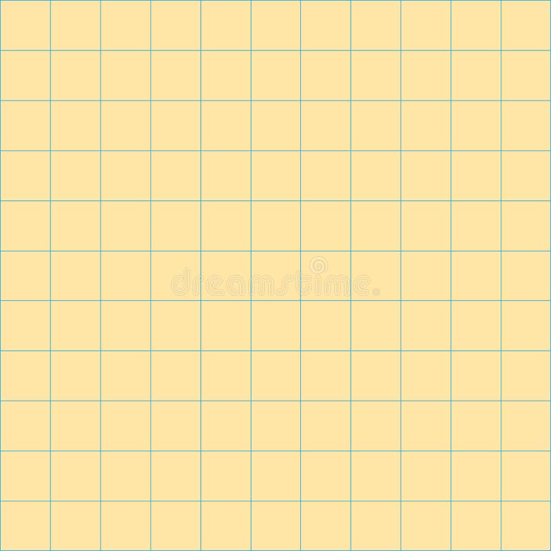 Grid square graph line full page on yellow paper background, paper grid square graph line texture of note book blank, grid line stock illustration