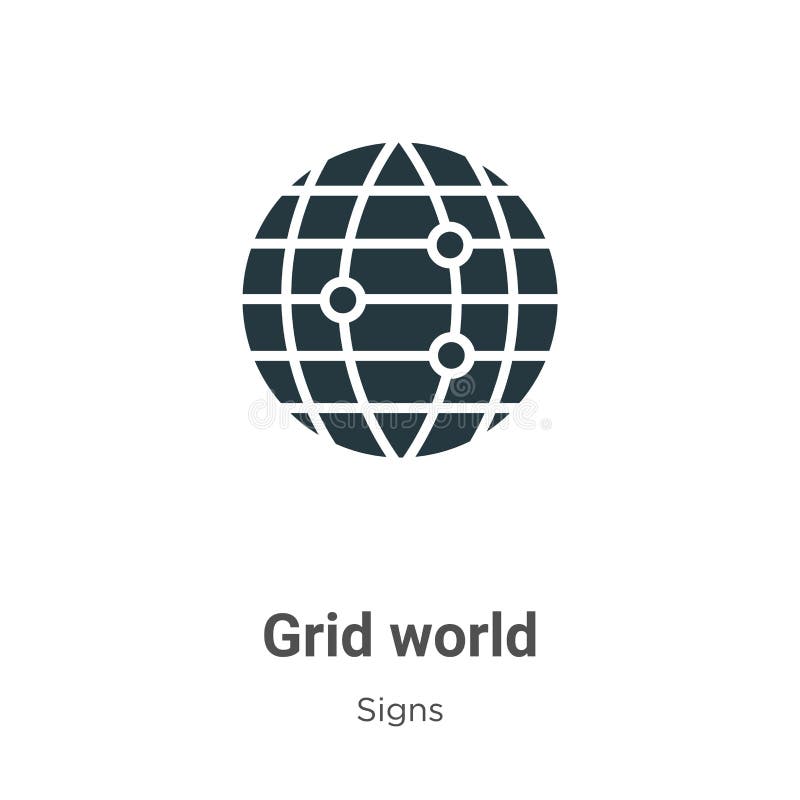 Grid World Map stock vector. Illustration of worldwide 5963319