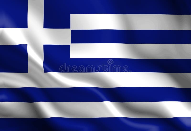 Griechische Flagge stock abbildung. Illustration von wahl - 4283361
