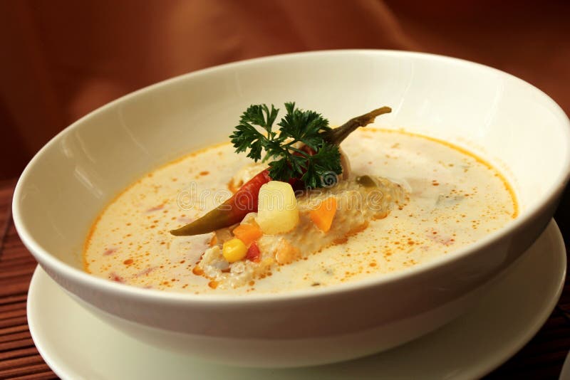 Griechische saure Suppe lizenzfreies stockfoto