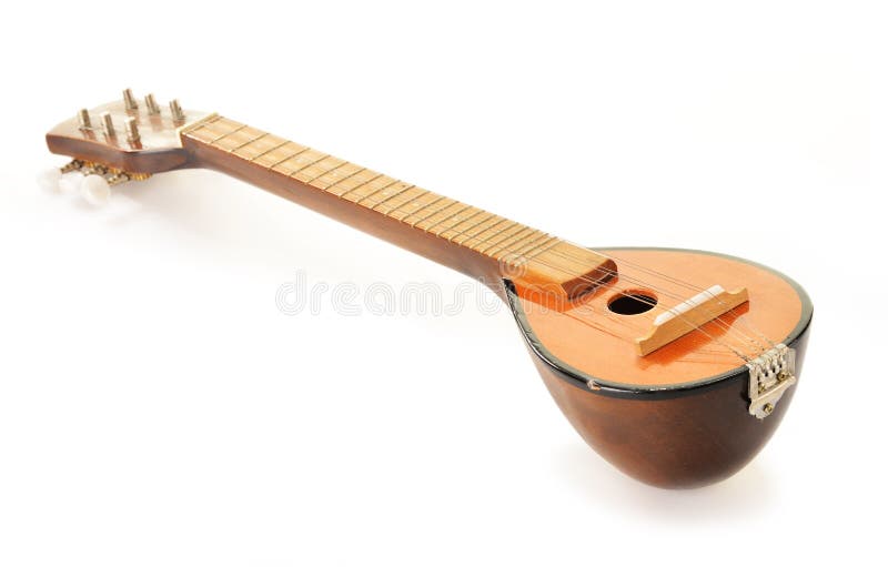 Griechisches Musikinstrument Bouzouki Auf Weiß Stockbild - Bild von