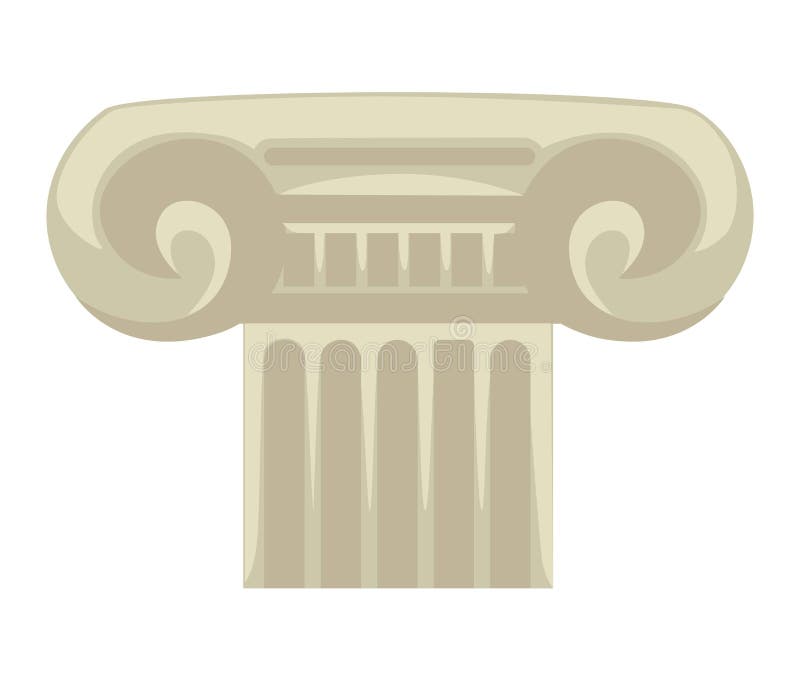 Griechisches Säule oder Spalte altes Griechenland-Symbolbauelement lizenzfreie abbildung
