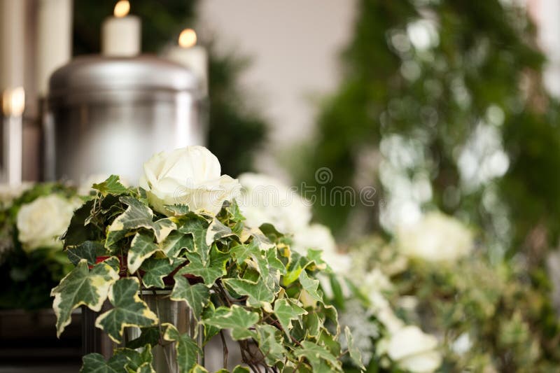 Grief - urn Funeral and cemetery