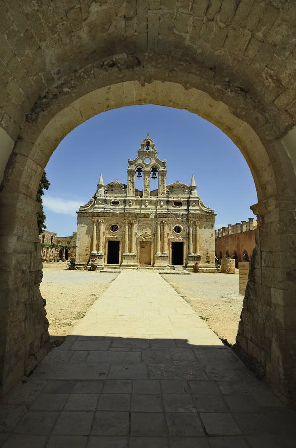 Griekenland, Kreta, Arkadi Monastery stock foto Griekenland, Kreta, Arkadi Monastery stock foto