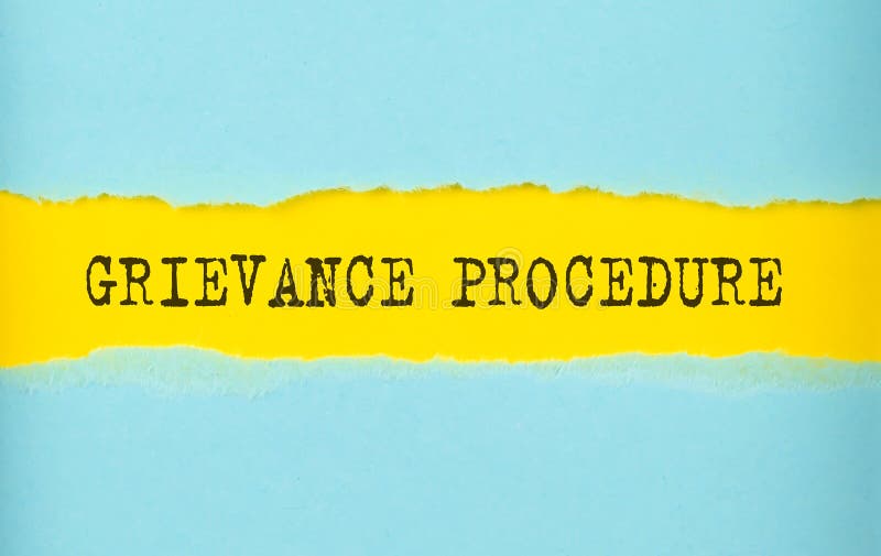 Grievance Procedure is Shown on the Photo Using the Text Stock Image