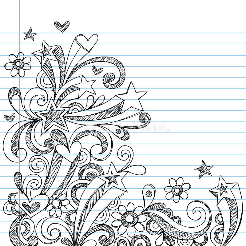 Griffonnages peu précis abstraits de cahier illustration de vecteur Griffonnages peu précis abstraits de cahier illustration de vecteur