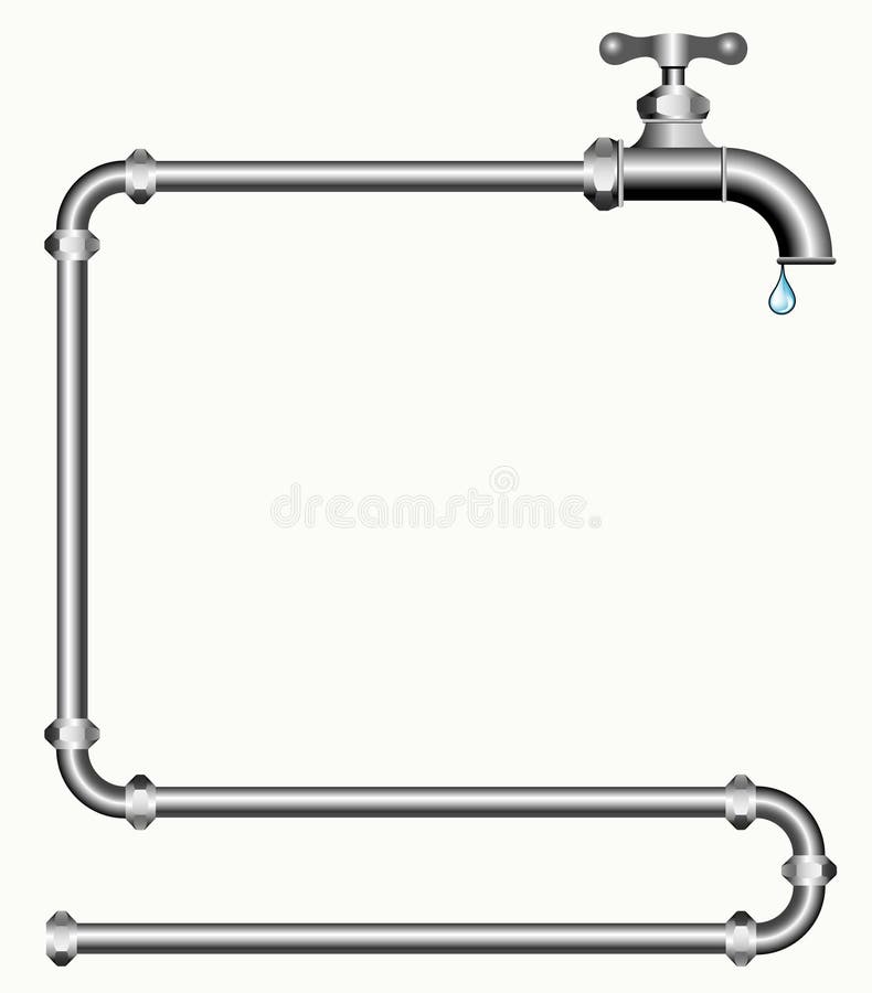 Set Industrial Tubería Y Adaptador De Tubería De Manómetro Agua Grifo Lavabo  Metálico Roto Y Drenaje Icono De Botella Ilustración del Vector -  Ilustración de agua, fregadero: 258460849