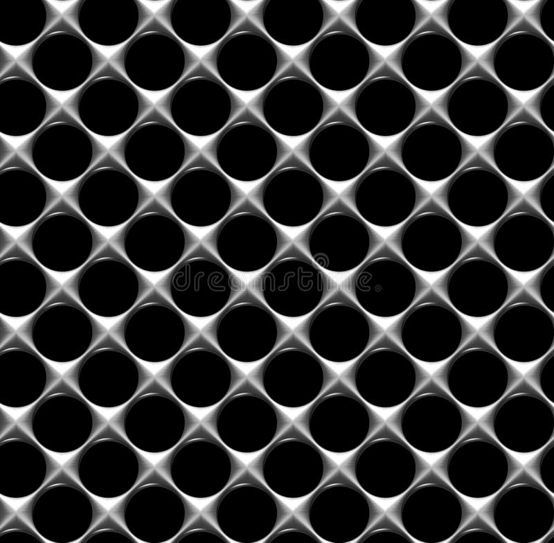 Griglia d'acciaio con il fondo senza cuciture dei fori rotondi immagine stock libera da diritti Griglia d'acciaio con il fondo senza cuciture dei fori rotondi immagine stock libera da diritti