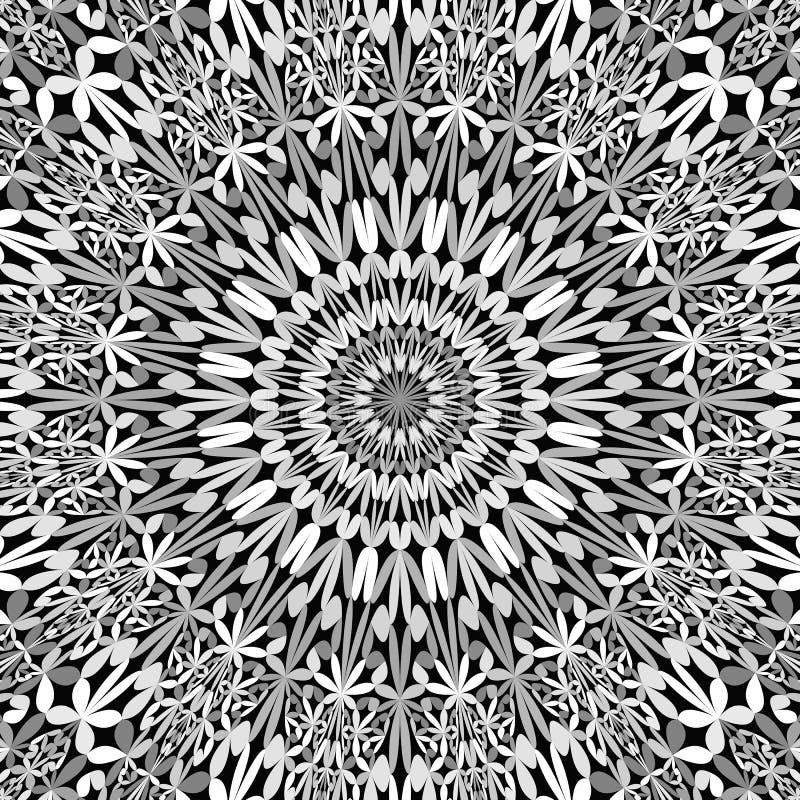 Grijze bloemen overladen mandalaachtergrond - abstract Boheems vectorbehang vector illustratie Grijze bloemen overladen mandalaachtergrond - abstract Boheems vectorbehang vector illustratie